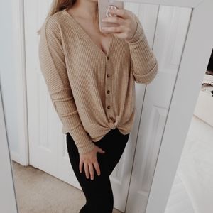Long Sleeve Button Down Sweater